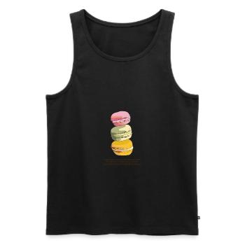 Macarons ( Macarons ) - Débardeur bio Premium Homme - noir - Devant - AI Model Male 178 light (178cm)