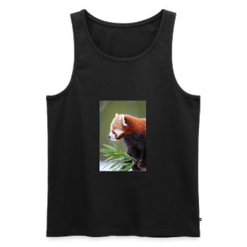 kleiner Panda IG32169 - Männer Premium Bio Tank Top - Schwarz - Vorne - Michal (187cm)