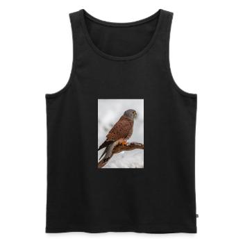 Turmfalke im Schnee IG32258 2 - Männer Premium Bio Tank Top - Schwarz - Vorne - Michal (187cm)
