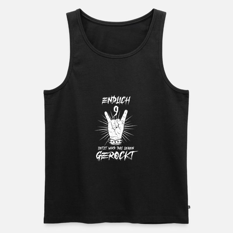 ENDLICH 9 - 9. Geburtstag - Männer Premium Bio Tank Top - Schwarz