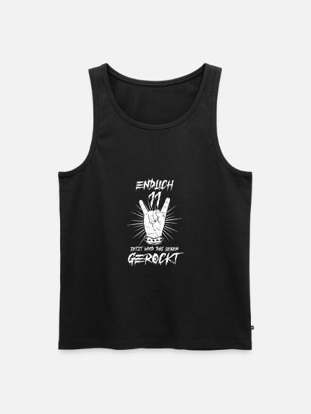 ENDLICH 11 - 11. Geburtstag - Männer Premium Bio Tank Top - Schwarz