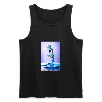 poisson - Débardeur bio Premium Homme - noir - Devant - AI Model Male 178 light (178cm)