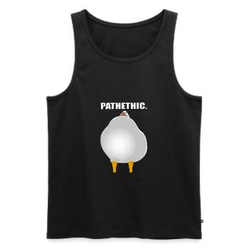 Pathetic. - Men's Premium Organic Tank Top - black - Front - AI Model Male 178 light (178cm)