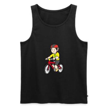 Fahrradfahrer - Männer Premium Bio Tank Top - Schwarz - Vorne - AI Model Male 178 light (178cm)