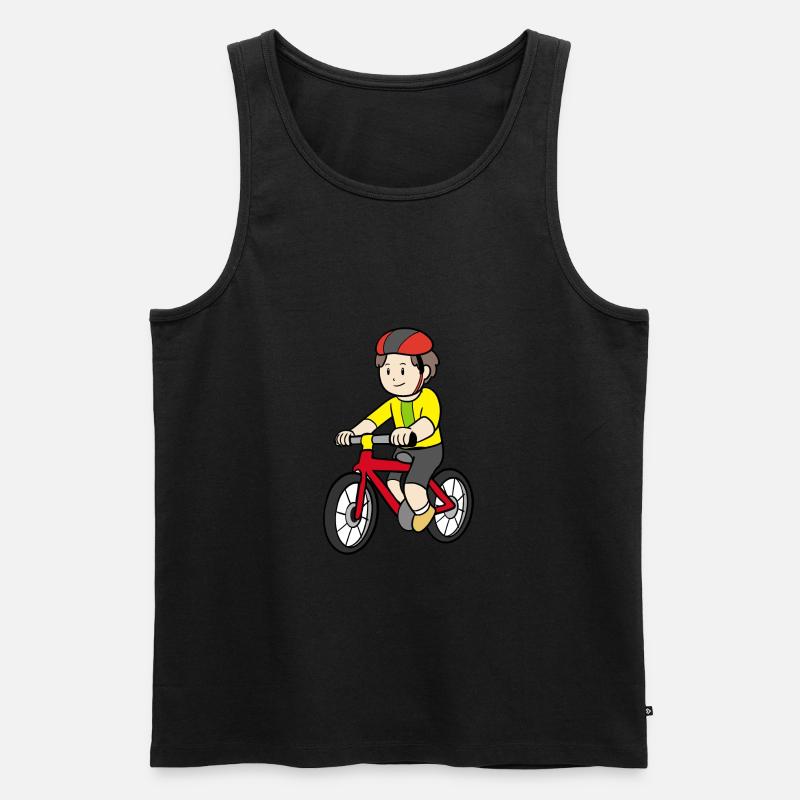 Fahrradfahrer - Männer Premium Bio Tank Top - Schwarz