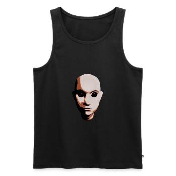 Mystical Creature with Black Eyes - Men's Premium Organic Tank Top - black - Front - AI Model Male 178 light (178cm)