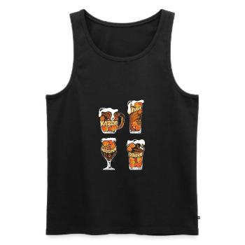 Sagt Ihnen alles Gute - Bier-T-Shirts - Männer Premium Bio Tank Top - Schwarz - Vorne - Michal (187cm)