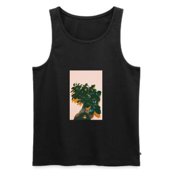 Happiness tree! - Men's Premium Organic Tank Top - black - Front - AI Model Male 178 light (178cm)