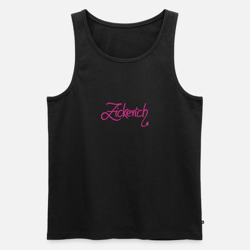 Zickerich - Männer Premium Bio Tank Top - Schwarz