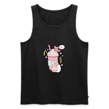 BOW Easter Chibi Cup 02 - Men's Premium Organic Tank Top - black - Front - AI Model Male 178 light (178cm)