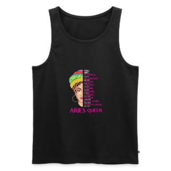 Sternzeichen Widder - Männer Premium Bio Tank Top - Schwarz - Vorne - AI Model Male 178 light (178cm)
