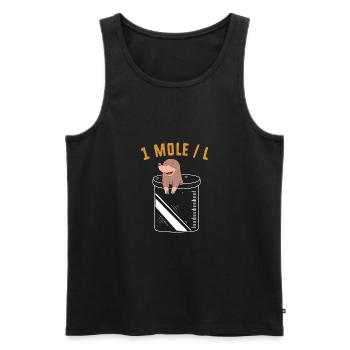 Professeur de chimie Chimiste - Débardeur bio Premium Homme - noir - Devant - AI Model Male 178 light (178cm)