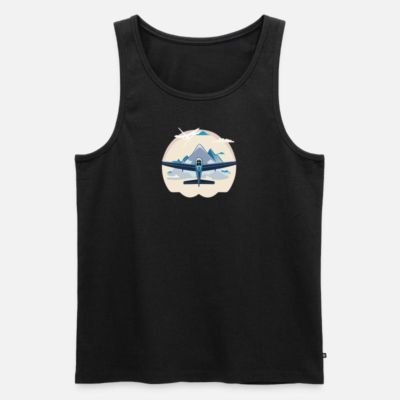 BluegliderMountain - Männer Premium Bio Tank Top - Schwarz
