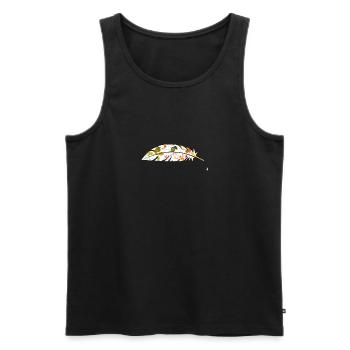 feder - Männer Premium Bio Tank Top - Schwarz - Vorne - AI Model Male 178 light (178cm)
