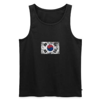 South Korea - South Korea - Asia - Asia - Men's Premium Organic Tank Top - black - Front - Michal (187cm)