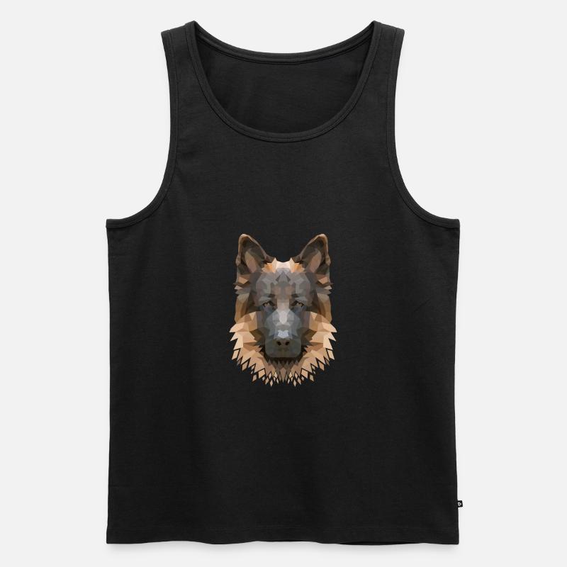 Polyart Schäferhund - Männer Premium Bio Tank Top - Schwarz