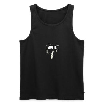 Musik - Wo kein Herz ist, ist keine Musik - Männer Premium Bio Tank Top - Schwarz - Vorne - Michal (187cm)