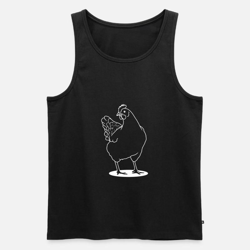 Huhn - Männer Premium Bio Tank Top - Schwarz