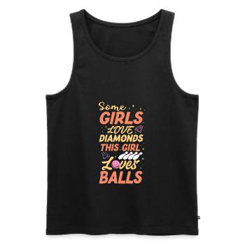 Funny Bowling Player Bowler Ladies Team - Männer Premium Bio Tank Top - Schwarz - Vorne - AI Model Male 178 light (178cm)