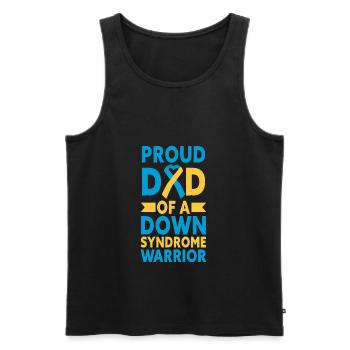 Proud Dad Of A Down Syndrome Warrior T21 Awareness - Männer Premium Bio Tank Top - Schwarz - Vorne - AI Model Male 178 light (178cm)