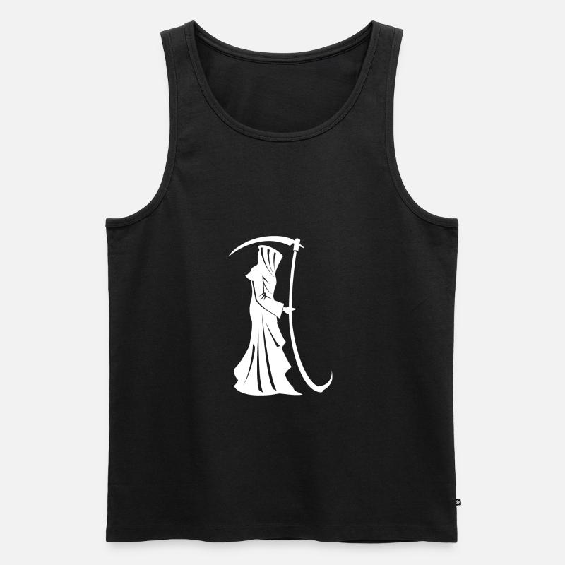 Sensenmann, Reaper - Männer Premium Bio Tank Top - Schwarz