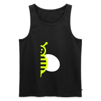 Hälfte einer Biene mit einem Flügel - Männer Premium Bio Tank Top - Schwarz - Vorne - AI Model Male 178 light (178cm)
