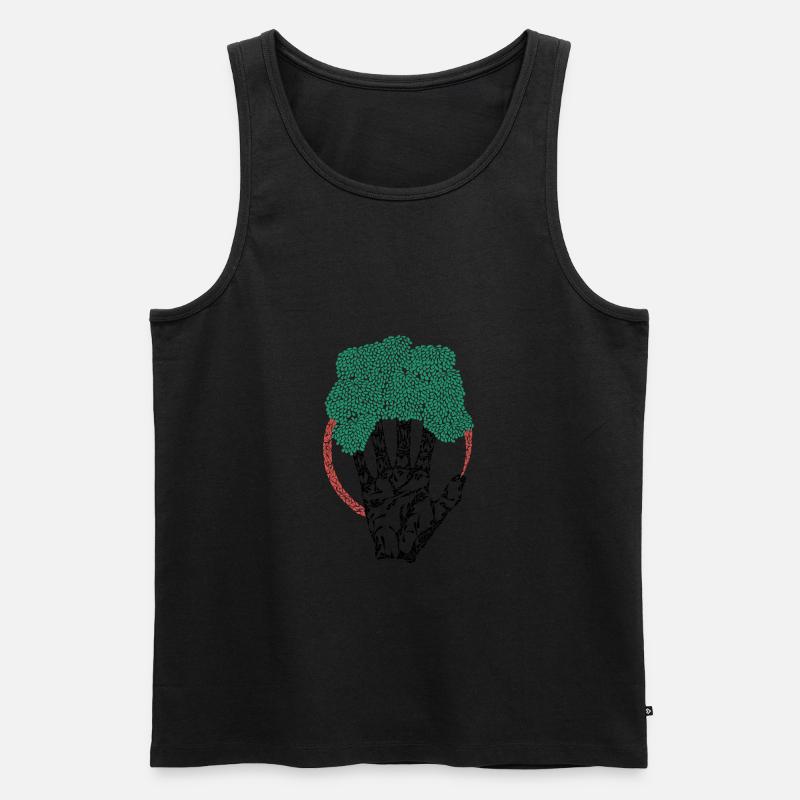 Grüne Finger - Männer Premium Bio Tank Top - Schwarz
