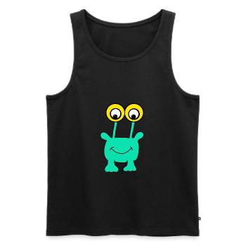Monstre drôle - Débardeur bio Premium Homme - noir - Devant - Michal (187cm)
