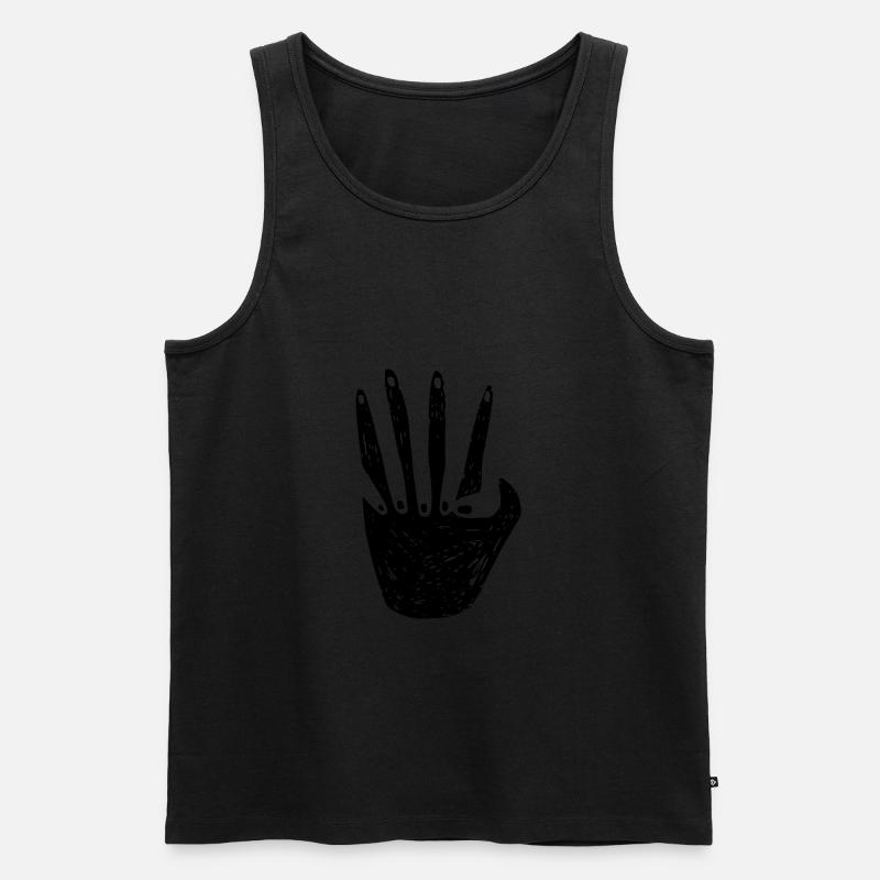 Holding Hands - Männer Premium Bio Tank Top - Schwarz