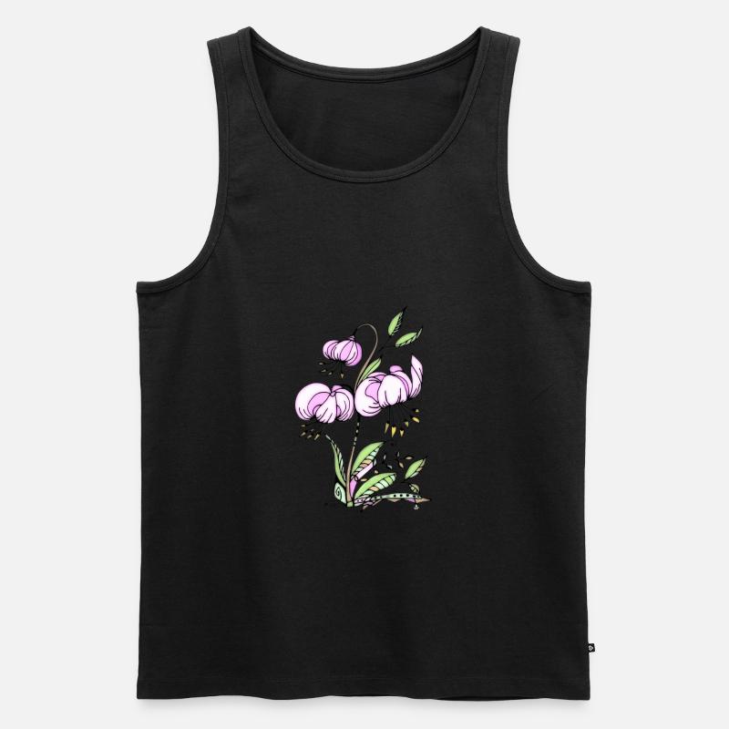 Blumen - Männer Premium Bio Tank Top - Schwarz
