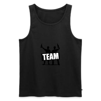 Team Party Drinkers Celebrating Birthday - Men's Premium Organic Tank Top - black - Front - Michal (187cm)