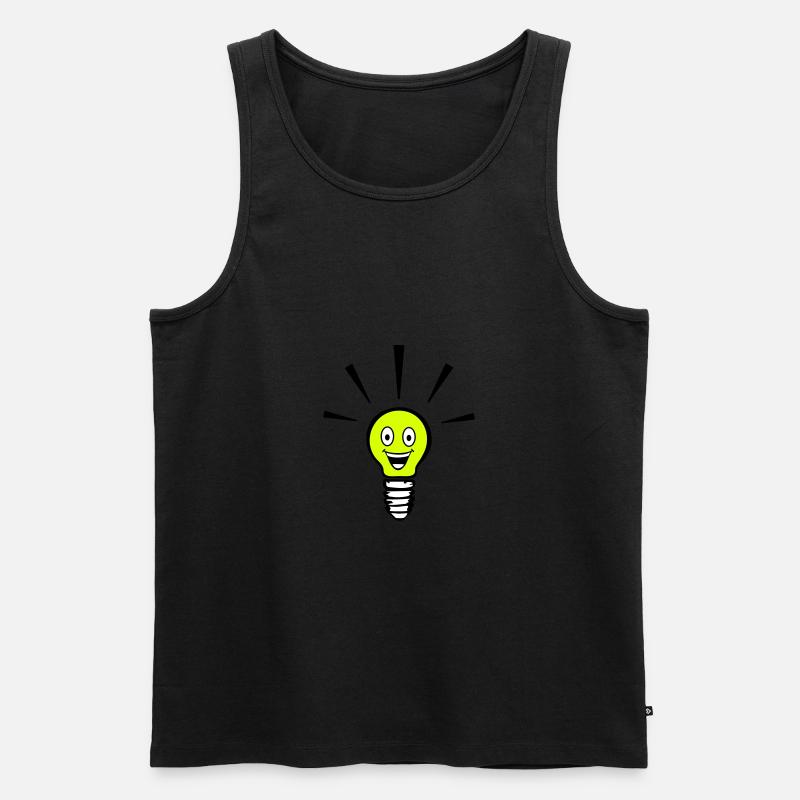 lustige Glühbirne - Idee - Männer Premium Bio Tank Top - Schwarz