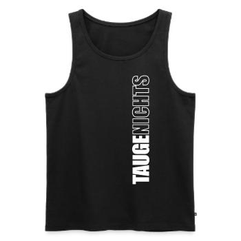 Taugenichts - Männer Premium Bio Tank Top - Schwarz - Vorne - AI Model Male 178 light (178cm)