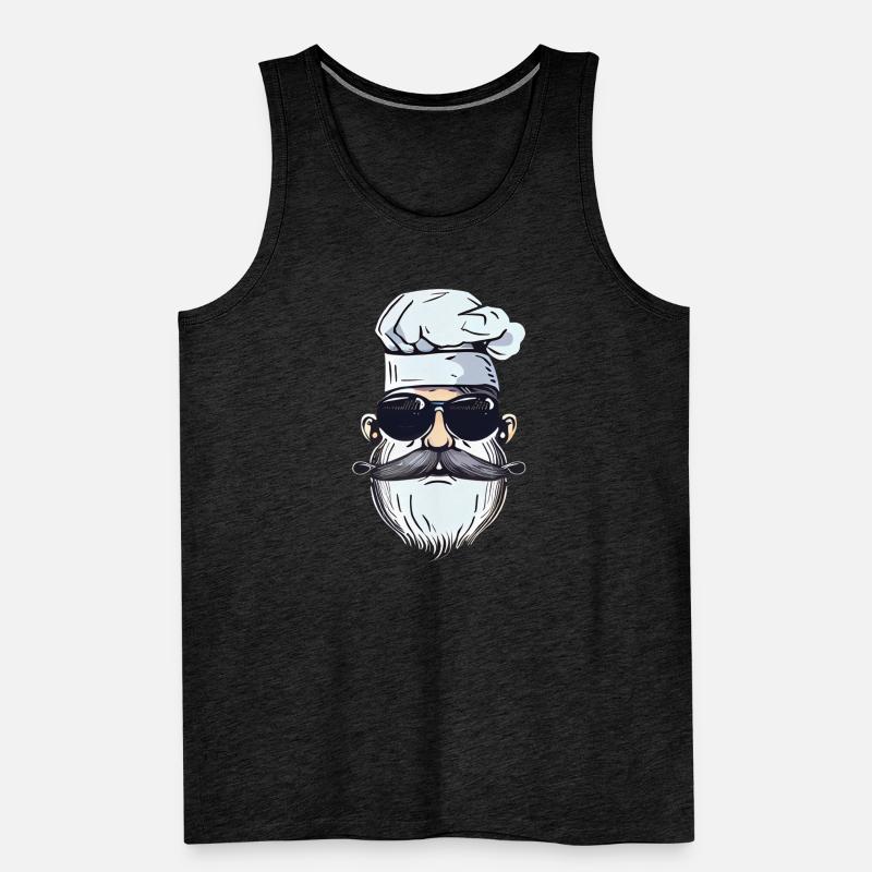 Chef, chef with sunglasses and beard Men's Premium Organic Tank Top
