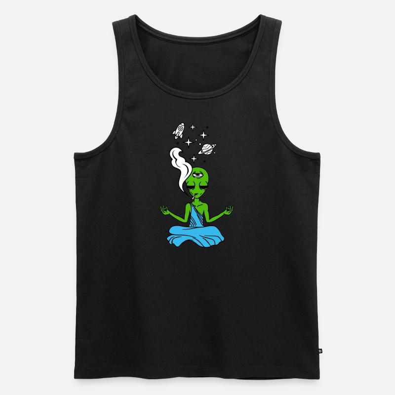 Alien - Männer Premium Bio Tank Top - Schwarz
