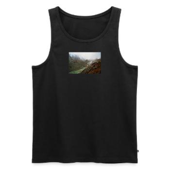 Berge Gletscher - Männer Premium Bio Tank Top - Schwarz - Vorne - AI Model Male 178 light (178cm)