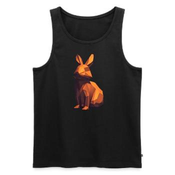 Wooden rabbit - Men's Premium Organic Tank Top - black - Front - AI Model Male 178 light (178cm)