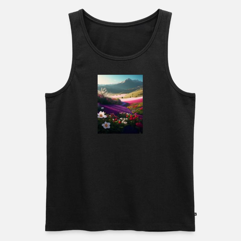 Blumenlandschaft - Männer Premium Bio Tank Top - undefined