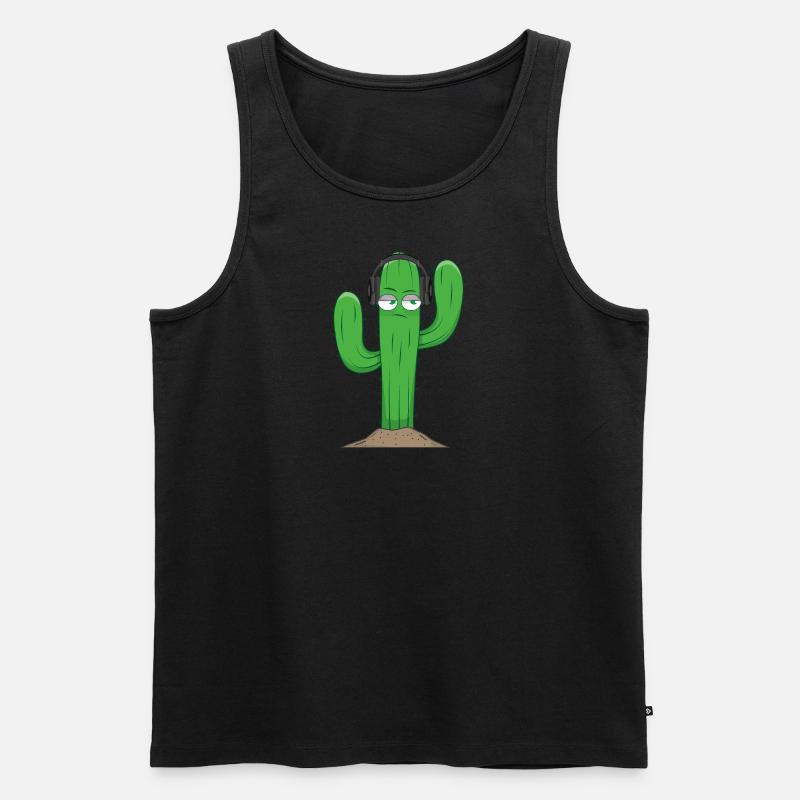 CDMO Cactus - Men's Premium Organic Tank Top - black