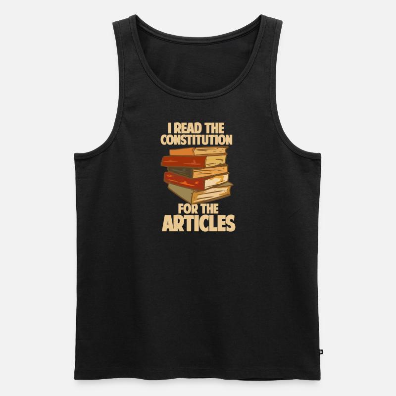 I Read The Constitution - Männer Premium Bio Tank Top - Schwarz