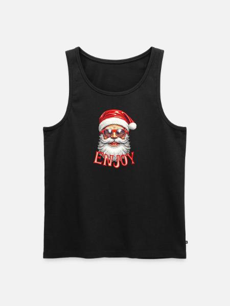 Père Noël profiter - Débardeur bio Premium Homme - noir