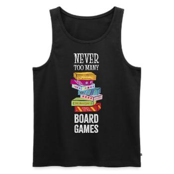 Amateur de jeux de société - Débardeur bio Premium Homme - noir - Devant - Michal (187cm)