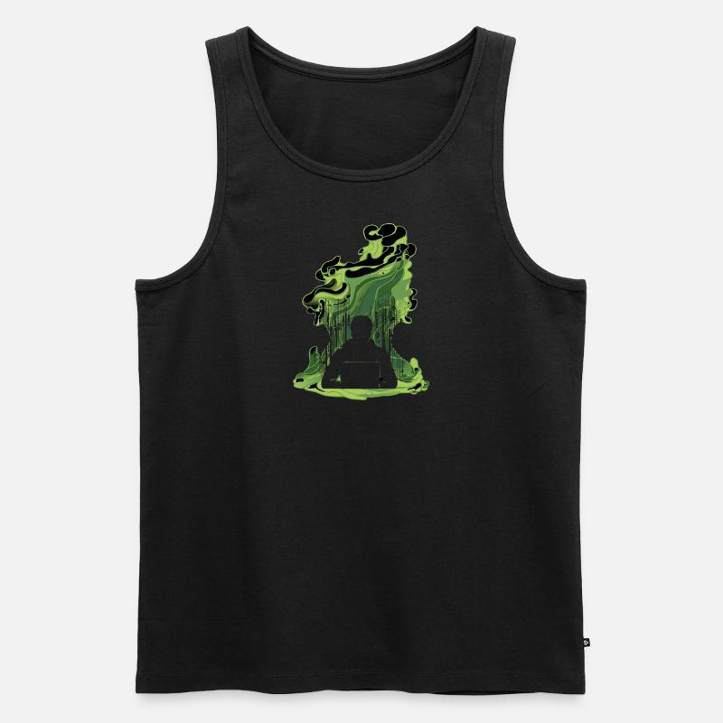 Cybersecurity Encryption Firewall - Männer Premium Bio Tank Top - undefined