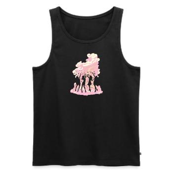 Disco Lichter Beats - Männer Premium Bio Tank Top - Schwarz - Vorne - Michal (187cm)