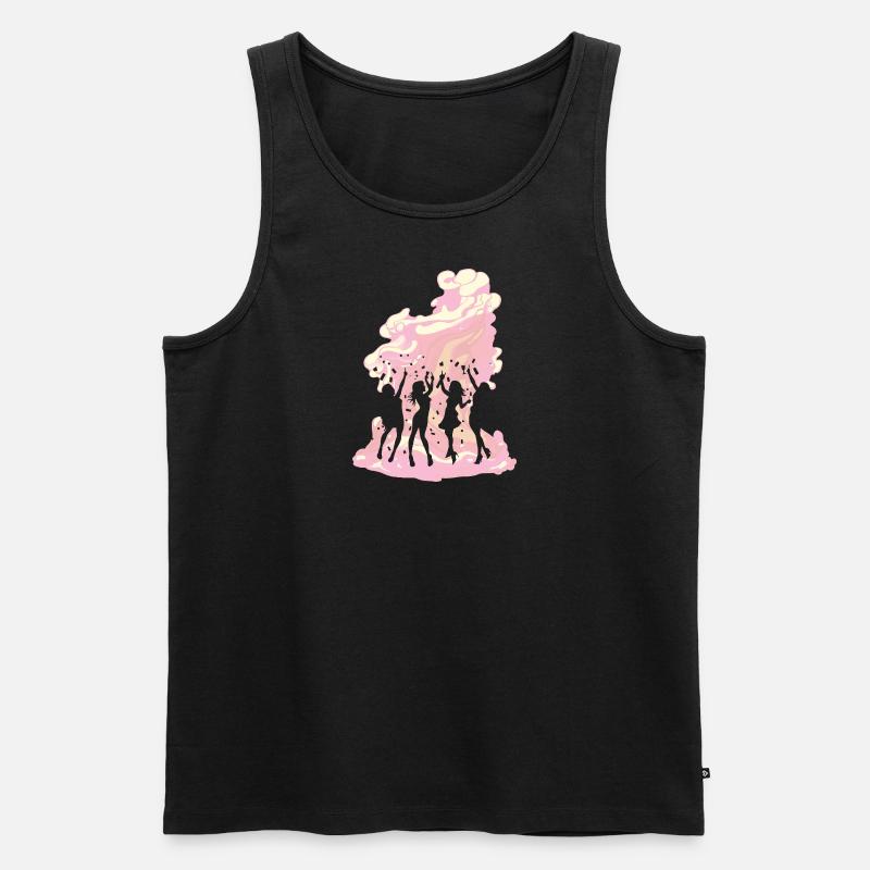 Disco Lichter Beats - Männer Premium Bio Tank Top - Schwarz
