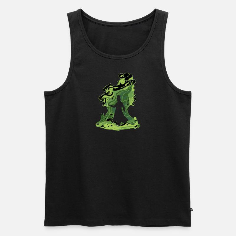 Magier Mystisch Tricks - Männer Premium Bio Tank Top - Schwarz