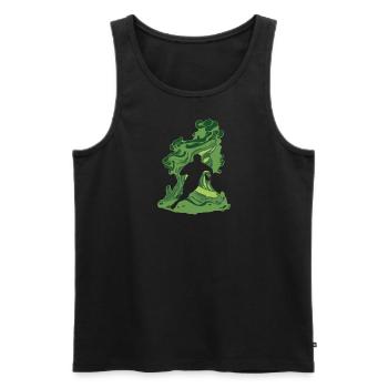 Rugby Referee Try - Men's Premium Organic Tank Top - black - Front - AI Model Male 178 light (178cm)
