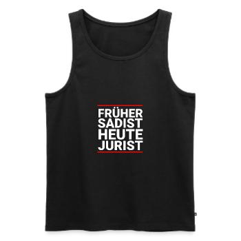 Juristen Shirt - Männer Premium Bio Tank Top - Schwarz - Vorne - AI Model Male 178 light (178cm)