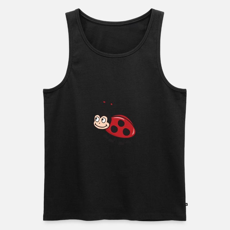 Marienkäfer Glück - Männer Premium Bio Tank Top - Schwarz