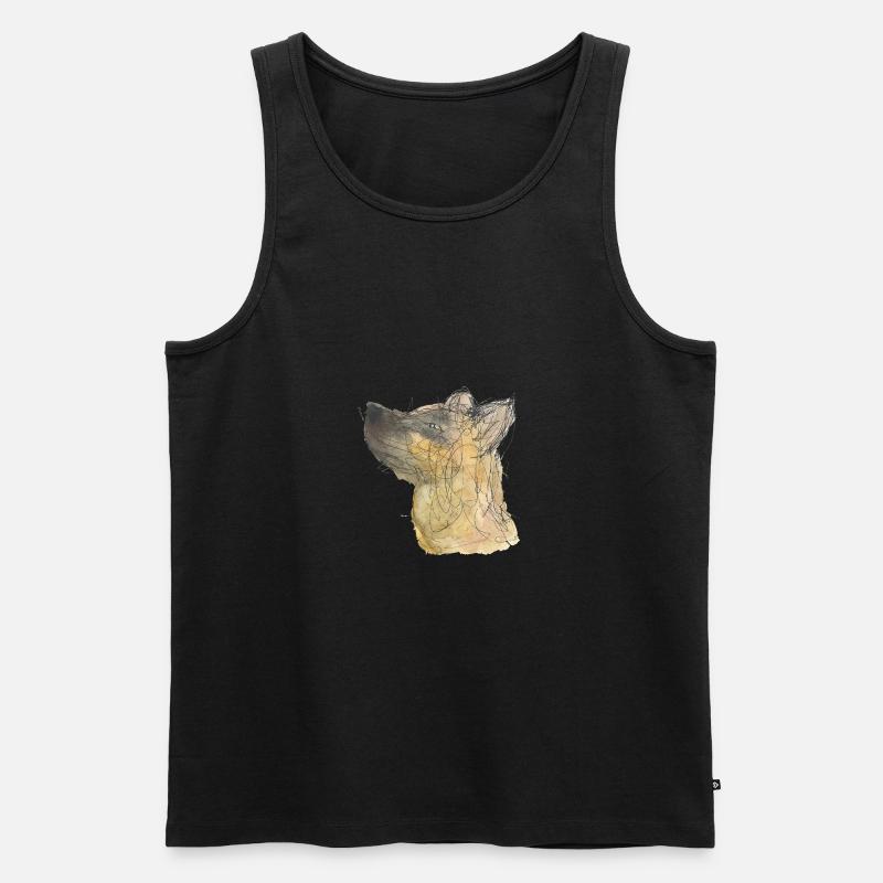 Hund - Männer Premium Bio Tank Top - Schwarz